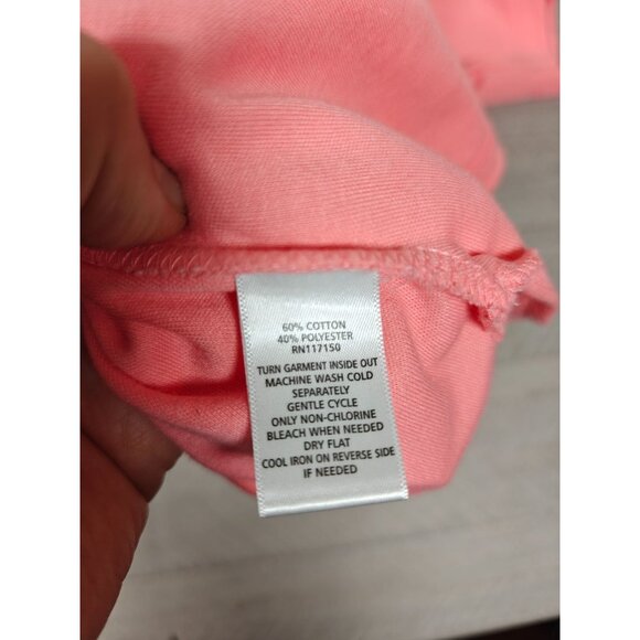 Vtg Pink Quacker Factory Rhinestone Lobster T-Shirt Size Large Cotton Blend - Picture 4 of 7